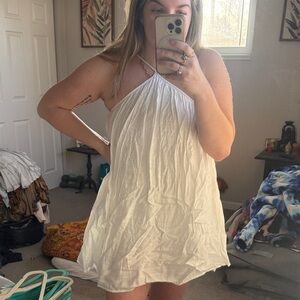 Urban Outfitters Cream Linen Dress